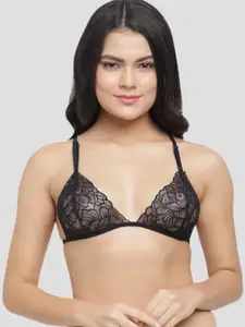 N-Gal Floral Non-Padded Non-Wired Anti Odour Plunge Bra