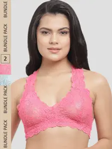 N-Gal Pack of 2 Floral Non-Wired Anti Odour Bralette