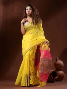 Charukriti Woven Design Zari Silk Cotton Saree