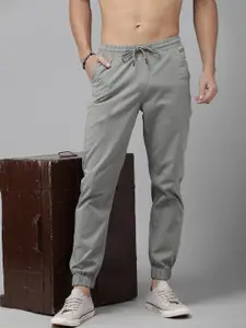 The Roadster Life Co. Men Mid-Rise Joggers Trousers With Drawstring Closure