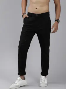 The Roadster Lifestyle Co. Men Slim Fit Low-Rise Trousers