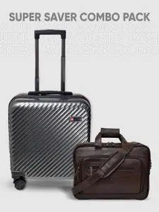 SWISS MILITARY Textured Hard-Sided Overnighter Overnighter Trolley Bag & Laptop Bag