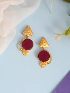 Silvermerc Designs Gold Plated Contemporary Drop Earrings