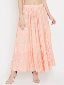 Clora Creation Floral Printed Tiered Maxi Skirt