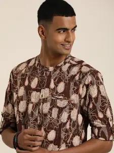Taavi Indigo Soiree Floral Printed Kurta