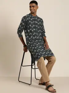 Taavi Indigo Soiree Floral Printed Kurta