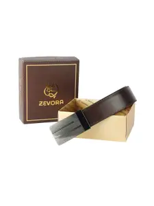 ZEVORA Men Reversible Solid Leather Formal Belt