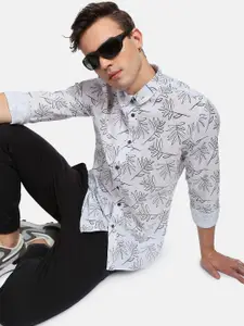Flying Machine Men Slim Fit Floral Printed Pure Cotton Casual Shirt