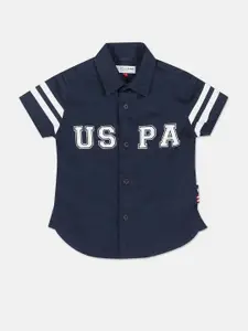 U.S. Polo Assn. Kids Boys Printed Pure Cotton Casual Shirt