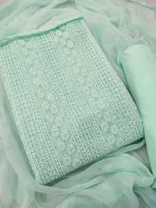 KALINI Sea Embroidered Unstitched Dress Material