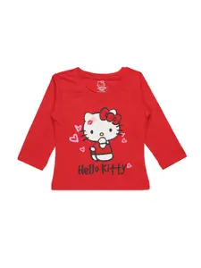 Bodycare Kids Girls Hello Kitty Printed Cotton T-shirt