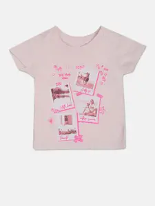 U.S. Polo Assn. Kids Girls Printed Pure Cotton T-shirt