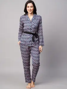 DRAPE IN VOGUE Women 2 Pieces Ethnic Motifs Printed Night suit