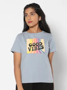 TeenTrums Girls Graphic Printed Cotton T-shirt