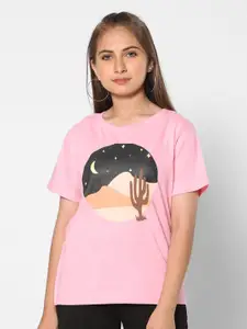 TeenTrums Girls Printed Cotton T-shirt