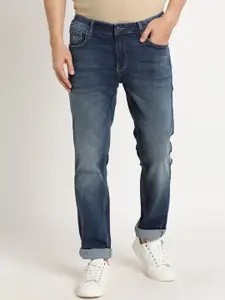Indian Terrain Men Brooklyn Slim Fit Heavy Fade Pure Cotton Jeans