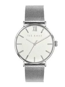 Ted Baker Men Mother of Pearl Dial & Stainless Steel Straps Analogue Watch BKPPGS217
