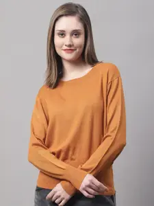 NoBarr Women Round Neck Acrylic Pullover
