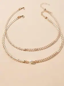 OOMPH Set of 2 Gold-Plated Necklace