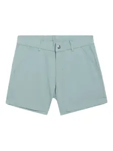 Cantabil Girls Solid Cotton Regular Fit Mid-Rise Shorts