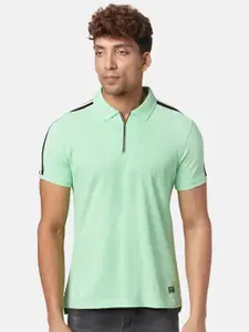 People Men Polo Collar Pure Cotton T-shirt