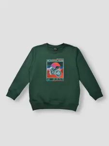 Gini and Jony Boys Printed Fleece Sweatshirt