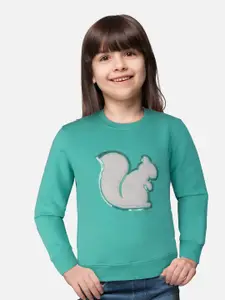 Gini and Jony Girls Self Design Cotton Sweatshirt