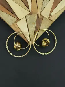 VAGHBHATT Gold-Plated Circular Hoop Earrings