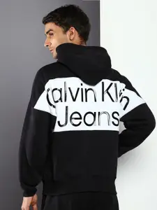 Calvin Klein Jeans Men Typography Printed Hooded Sweatshirt