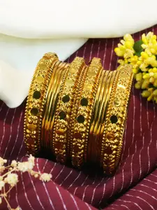 GRIIHAM Set Of 12 Gold-Plated Bangles