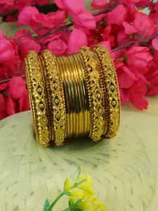 GRIIHAM Set Of 12 Gold-Plated Bangles