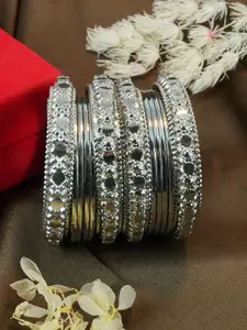 GRIIHAM Set of 12 Silver-Plated Bangles