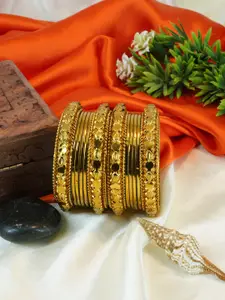 GRIIHAM Set of 12 Gold-Plated Bangles