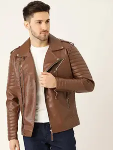 Leather Retail Men Lapel Collar PU Biker Jacket