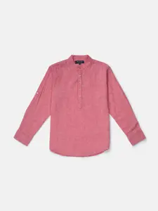 Gini and Jony Boys Mandarin Collar Cotton Casual Shirt