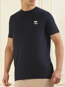 Karl Lagerfeld Men Cotton Round Neck T-shirt