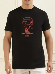 Karl Lagerfeld Men Printed Cotton T-shirt