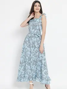Kannan Floral Print Shoulder Strap Maxi Dress