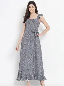 Kannan Floral Printed Shoulder Strap Maxi Dress