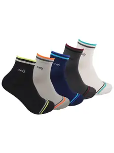 One8 Men Pack of 5 Patterned Ankle-Length Socks