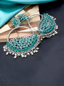 VAGHBHATT Silver-Plated Contemporary Drop Earrings