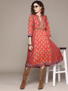 aarke Ritu Kumar Ethnic Motifs A-Line Midi Dress