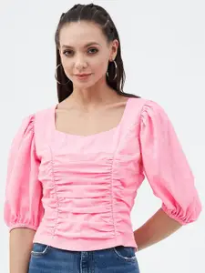 Harpa Square Neck Puff Sleeved Top