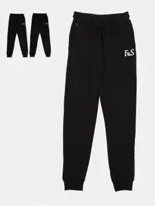 F&S Boys Pack Of 2 Pure Cotton Joggers