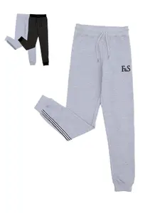 F&S Boys Pack of 2 Cotton Joggers