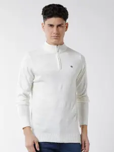 WROGN Men Cotton Pullover with Zip Detail