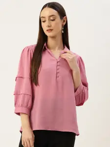Madame Semi-Sheer Shirt Style Top
