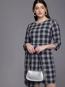 Allen Solly Woman Checked Bodycon Dress