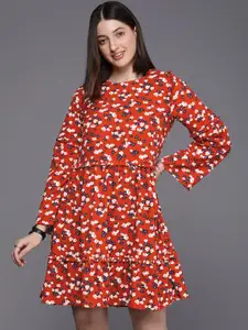 Allen Solly Woman Floral Print Fit & Flare Dress