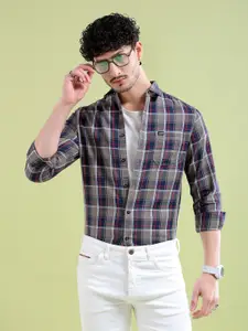 The Indian Garage Co Men Regular Fit Checked Casual Shirt